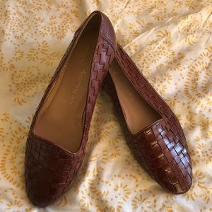 Enzo Angiolini brown leather loafer flats